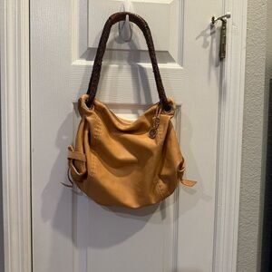Desmo- Tan Leather Shoulder Bag